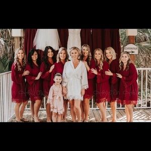 SOLD Cotton Bridal Lace Robe NWOT